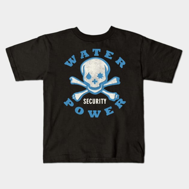 water + power security - for dark background Kids T-Shirt by BrownWoodRobot